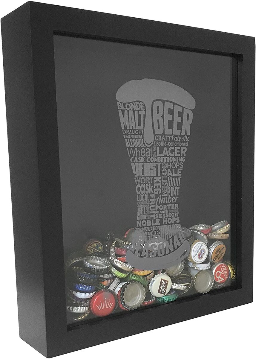 Proper Pour Beer Bottle Cap Holder Shadow Box