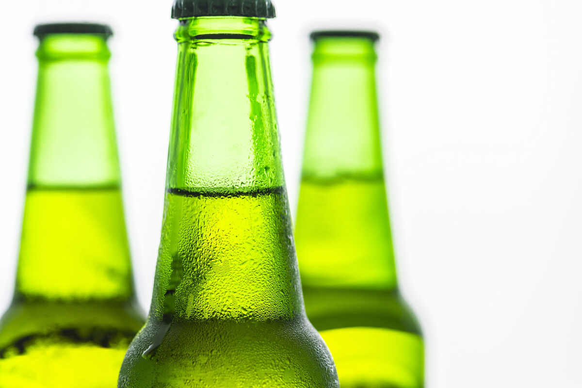 green bottles of beer