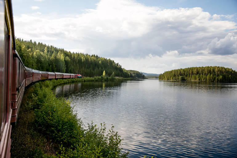 One of almost 100,000 uniformly beautiful lakes in Sweden.