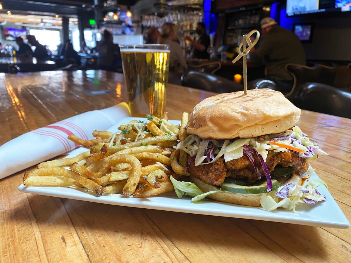 Hot Bird Sandwich with Fries