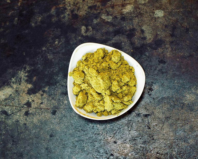 yakima chief cryo hops in a bowl on a table