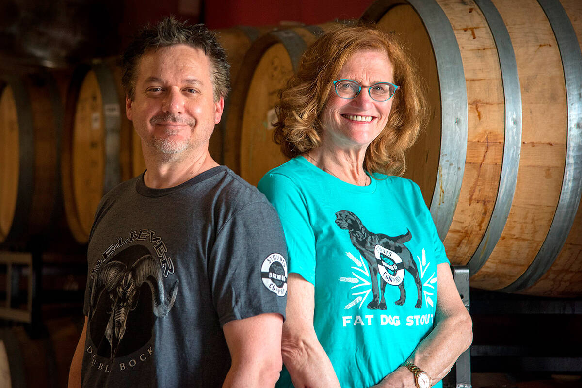 Evil Genius Co-Founder Trevor Hayward and Stoudts Brewing Co. Founder Carol Stoudt