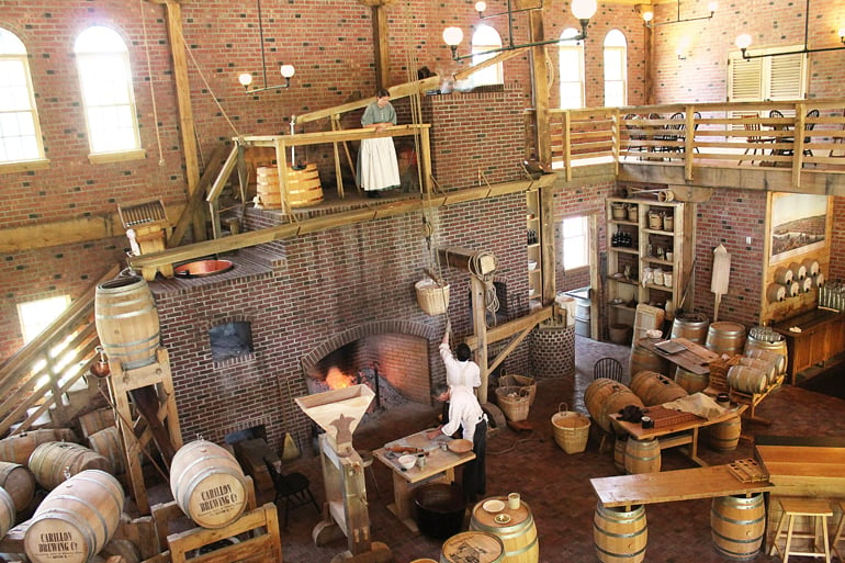 As would have been true in the 1850s, Carillon produces beer the really hard way, doing much of the work by hand.