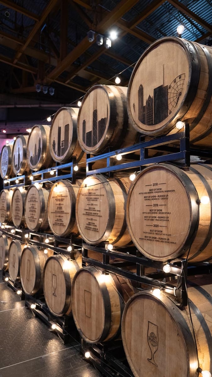 fobab barrels on festival floor