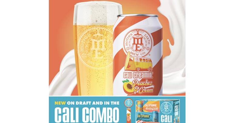 Mother Earth Brew Co. Launches Third Cream Ale Flavor, Cali Creamin' Peaches & Cream