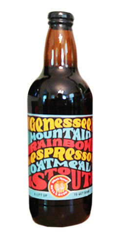 Bull and Bush beer Genessee Mountain Rainbow Espresso Oatmeal Stout